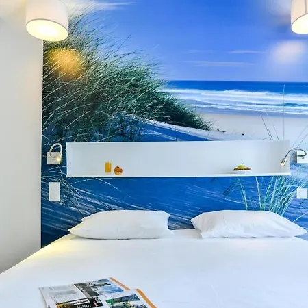 Les Vagues Hotel Restaurant Biscarrosse-Plage Buitenkant foto